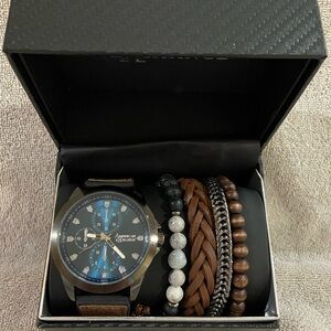 American Exchange Men's Watch and Bracelet Set